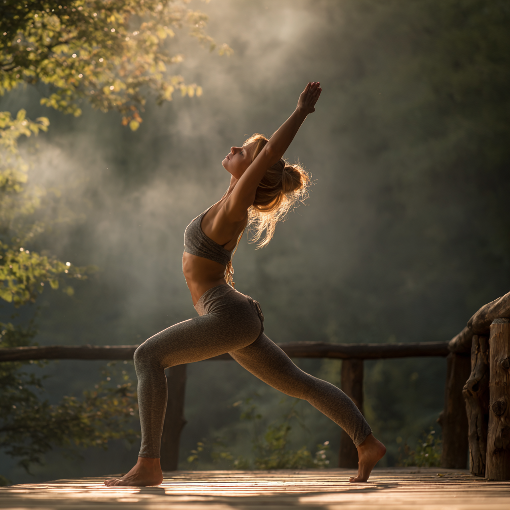 Група людей займається йогою